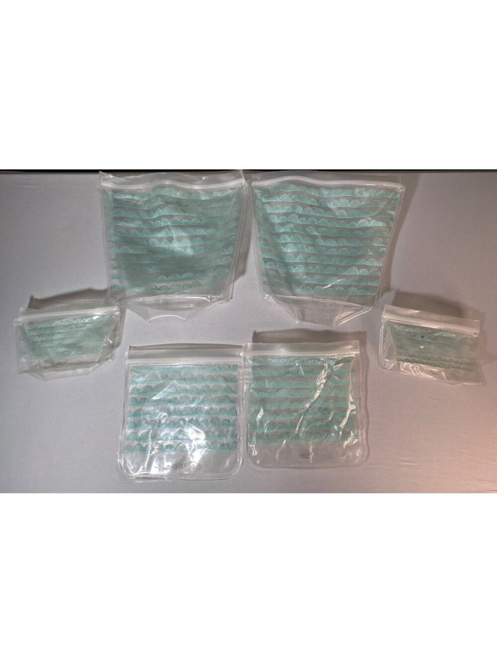 Grove Collaborative Set of 6 Reusable Silicone Food Storage Bags BPA-Free
